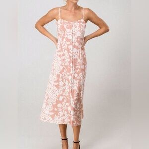 HUDSON GRAY Pink Button Down Dress, Size M